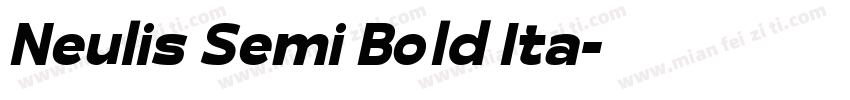 Neulis Semi Bold Ita字体转换